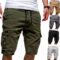 2023 Summer Men’s Shorts Fashion Solid Cargo Shorts