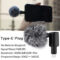 3.5mm TRRS Plug/Type-C Plug Smartphone Video Mini Microphone Mobile Phone Photo Studio Mic Cardioid Pickup 90° Angle Adjustable