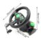 4 in 1 Gaming Steering Wheel with Pedals 180 Degree Rotation Vibration USB Car Steering Wheel for XB360/for PS3/P2/PC