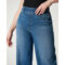 Baggy Jeans for Women Patchwork Front Placket Wide