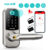 Bluetooth Smart Door Lock Electronic Biometric Fingerprint APP Remote Control Key Fobs Alexa Handle Keyless Entry Locks for Home