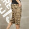 Camouflage Cotton Cargo Shorts for Men Summer Casual Breeches