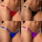 Fashion Low-Rise Solid Color Briefs for Women Sexy PU