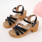 Heel Shoes for Women 2023 Summer Fashion Ankle Strap Women’s Chunky Heel Sandals Vintage Dress Open Toe Ladies Platform Sandals